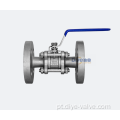 3 peça de aço inoxidável Válvula de flange de flange